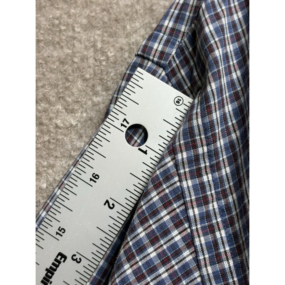 Ralph Lauren Men's Large Shirt 100% Cotton Long Sleeve Blair Button Plaid GUC - Picture 13 of 14